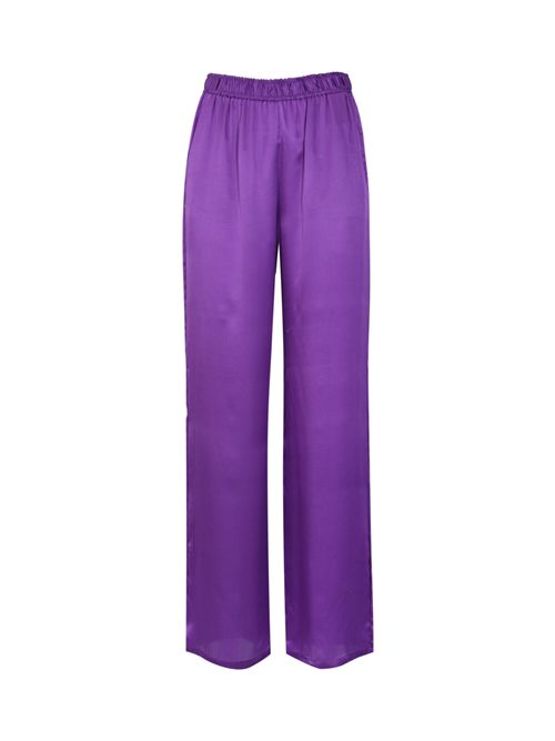 Pantalone palazzo in seta satin Alpha studio | AD-6583Q2010